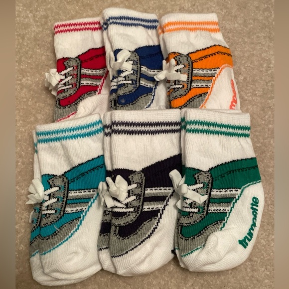 Trumpette Maddox Assorted Color Baby Infant Socks Set of 6 Pairs 0-12 M Sport - Picture 1 of 5